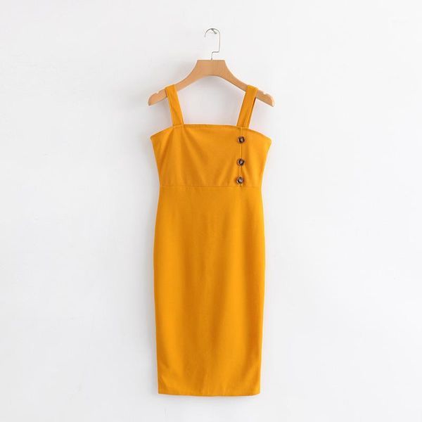 western style women's dress 2019 summer new style side edge three buckles slim fit strapped dress1, White;black
western style women's dress 2019 summer new style side edge three buckles slim fit strapped dress1, White;black