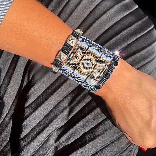 bluestar fashion wide turkish evil eye bracelet crystal bracelets micro pave jewelry handmade miyuki crystal tassel pulseras, Black
bluestar fashion wide turkish evil eye bracelet crystal bracelets micro pave jewelry handmade miyuki crystal tassel pulseras, Black