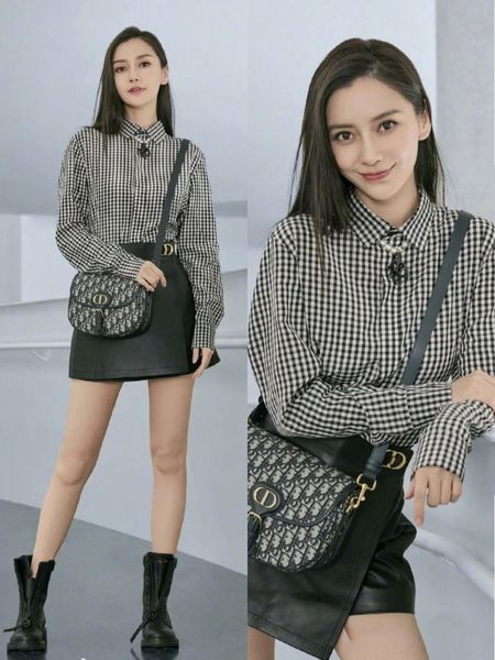 yang ying baby star same black and shirt white plaid shirt blouse black high waist skirt leather skirt h0667 0uypz, Gray
yang ying baby star same black and shirt white plaid shirt blouse black high waist skirt leather skirt h0667 0uypz, Gray