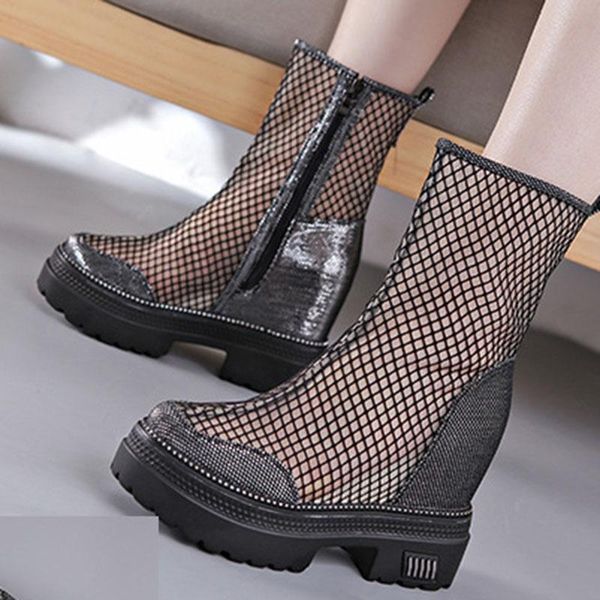 mesh boots women black high platform wedges martin ankle boots new spring autumn height increasing zip women booties vt1377
mesh boots women black high platform wedges martin ankle boots new spring autumn height increasing zip women booties vt1377