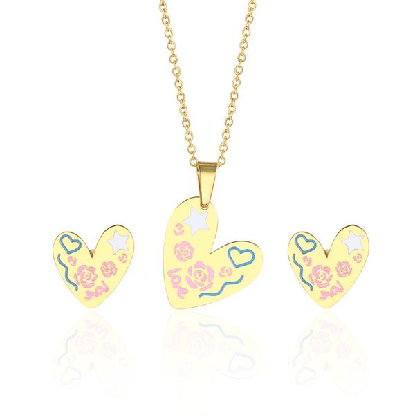 stainless steel jewelry woman 2021 heart-shaped necklace earrings set for lovers gifts for women fine jewelry accessories, Silver
stainless steel jewelry woman 2021 heart-shaped necklace earrings set for lovers gifts for women fine jewelry accessories, Silver