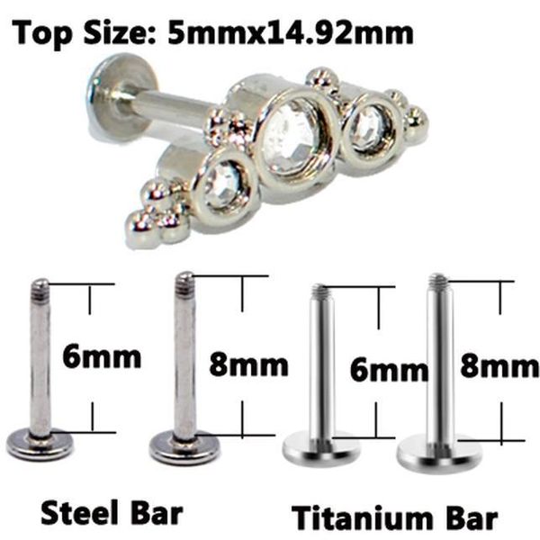 1pc g23 titanium&steel opal gem cluster ear tragus helix cartilage earring stud labret bar ring fashion body piercing jewelry q sqcizz, Silver
1pc g23 titanium&steel opal gem cluster ear tragus helix cartilage earring stud labret bar ring fashion body piercing jewelry q sqcizz, Silver