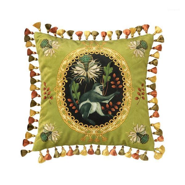 45x45cm decorative throw pillow covers velvet cushion covers animal monkey printed with heavy tassel square luxury light green1
45x45cm decorative throw pillow covers velvet cushion covers animal monkey printed with heavy tassel square luxury light green1