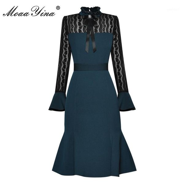 moaayina fashion designer dress autumn women's dress lace flare sleeve slim package buttocks mermaid dresses1, Black;gray
moaayina fashion designer dress autumn women's dress lace flare sleeve slim package buttocks mermaid dresses1, Black;gray