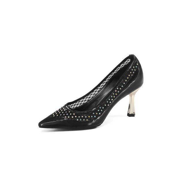 dress shoes office women's pumps pointed toe thin heels high solid mature fashion ghenuine leather, Black
dress shoes office women's pumps pointed toe thin heels high solid mature fashion ghenuine leather, Black
