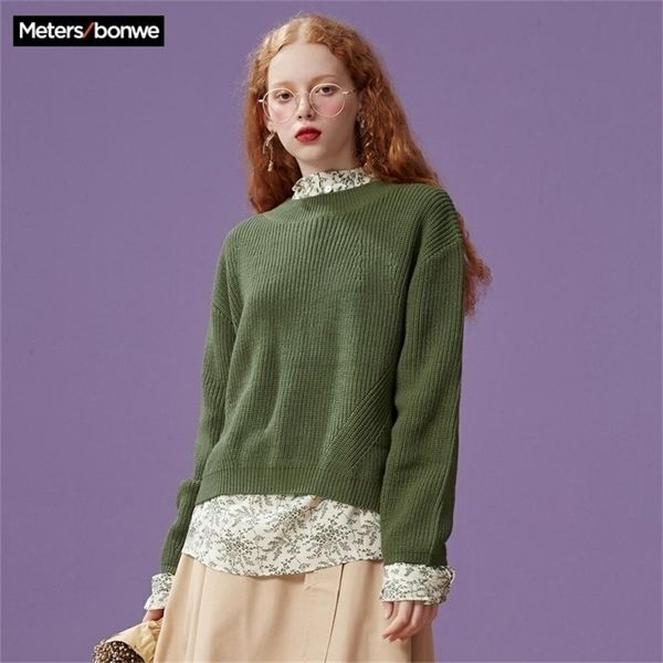 metersbonwe cotton knitted sweater women pullovers turtleneck autumn winter basic women sweaters korean style slim fit 201221, White;black
metersbonwe cotton knitted sweater women pullovers turtleneck autumn winter basic women sweaters korean style slim fit 201221, White;black