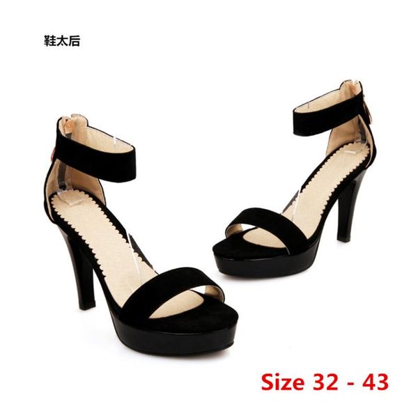 sandals platform women high heels pumps peep toe heel shoes 9 cm women's waterproof small big size 32 - 43, Black
sandals platform women high heels pumps peep toe heel shoes 9 cm women's waterproof small big size 32 - 43, Black