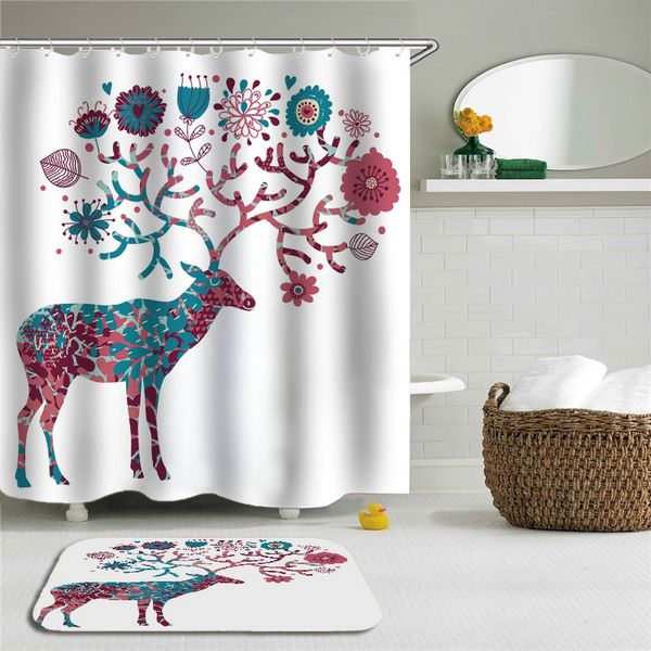 2pcs/set colorful deer animal shower curtain set bathroom waterproof polyester cloth + non-slip mat toilet bathroom home decor
2pcs/set colorful deer animal shower curtain set bathroom waterproof polyester cloth + non-slip mat toilet bathroom home decor