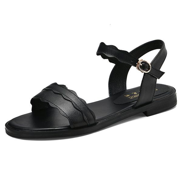 new size 2021 34-43 genuine woman buckles flat, solid sandals women's shoes 7sf7, Black
new size 2021 34-43 genuine woman buckles flat, solid sandals women's shoes 7sf7, Black
