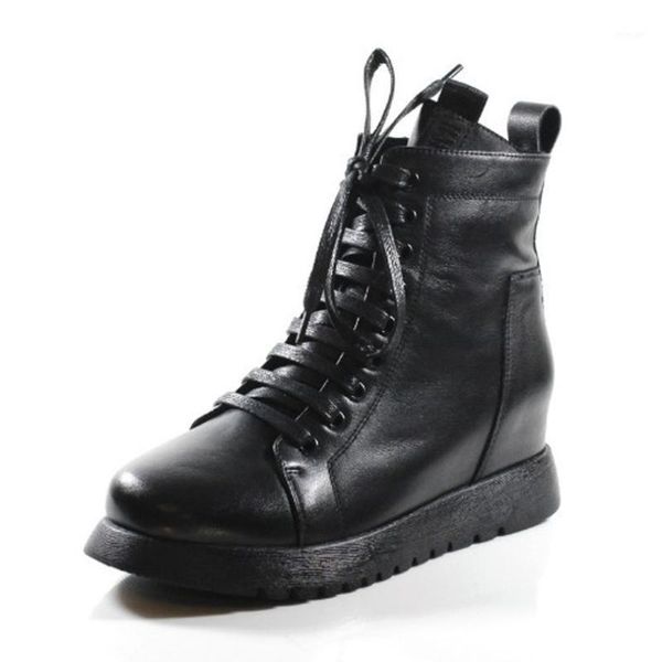 boots female genuine cow leather woman shoes ankle black lace-up low heels height increasing riding normal size 20211
boots female genuine cow leather woman shoes ankle black lace-up low heels height increasing riding normal size 20211