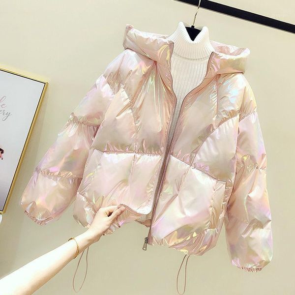 2020 new winter jacket women's parkas hooded bread service down cotton jacket glossy parka warm padded cotton outwear1, Black
2020 new winter jacket women's parkas hooded bread service down cotton jacket glossy parka warm padded cotton outwear1, Black