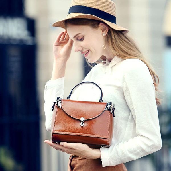genuine leather handbags european and american fashioned bags oil wax leather women shoulder mobile messenger bags
genuine leather handbags european and american fashioned bags oil wax leather women shoulder mobile messenger bags