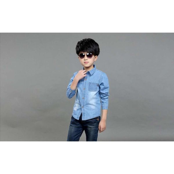 new denim baby's long korean sve 2019 spring inch shirt zhongda children's slim top, White;black
new denim baby's long korean sve 2019 spring inch shirt zhongda children's slim top, White;black