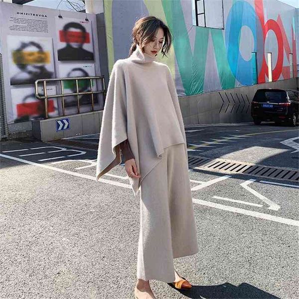 women's two piece pants winter autumn women knit suit 2 turtleneck cloak loose and ankle-length female wool blend sweater set n310 9yh, White
women's two piece pants winter autumn women knit suit 2 turtleneck cloak loose and ankle-length female wool blend sweater set n310 9yh, White