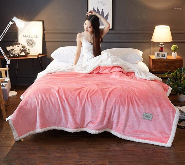 new winter solid double layer thick flannel coral fleece lamb cashmere blanket air/sofa/bedding throw plaids flat b871
new winter solid double layer thick flannel coral fleece lamb cashmere blanket air/sofa/bedding throw plaids flat b871
