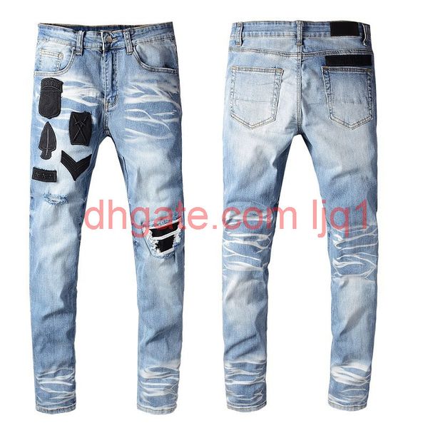 new mens jeans men women motorcycle biker ripped jeans denim pants mens hip hop slim skinny jeans, Blue
new mens jeans men women motorcycle biker ripped jeans denim pants mens hip hop slim skinny jeans, Blue