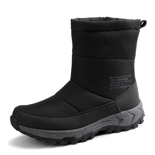 2020 winter new men thick snow boots plus velvet warm side zipper outdoor casual short boots cold resistance men cotton shoes, Black
2020 winter new men thick snow boots plus velvet warm side zipper outdoor casual short boots cold resistance men cotton shoes, Black