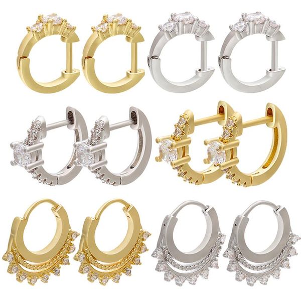 zhukou one pair cz crystal small hoop earrings brass gold/silver color fashion clear earrings hoops for women girls model:ve175, Golden;silver
zhukou one pair cz crystal small hoop earrings brass gold/silver color fashion clear earrings hoops for women girls model:ve175, Golden;silver