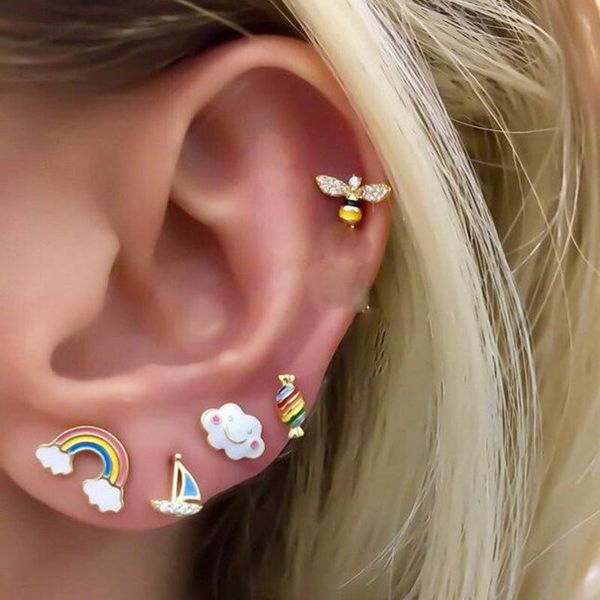 stud fashion unique cute bee earring for women 100% 925 sterling silver delicate minimalist tiny animal ladies jewelry gift, Golden;silver
stud fashion unique cute bee earring for women 100% 925 sterling silver delicate minimalist tiny animal ladies jewelry gift, Golden;silver
