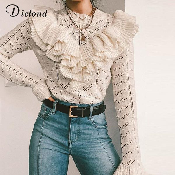 dicloud ruffled обрезка вязаная jumper белый женщины осень зима выдалбливают свитер flared рукава 2020 мода пуловер дамы, White;black
dicloud ruffled обрезка вязаная jumper белый женщины осень зима выдалбливают свитер flared рукава 2020 мода пуловер дамы, White;black