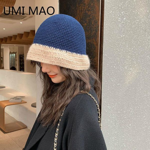 wide brim hats umi mao color matching knitted fisherman hat female big head circumference woolen fashion personality niche round basin, Blue;gray
wide brim hats umi mao color matching knitted fisherman hat female big head circumference woolen fashion personality niche round basin, Blue;gray