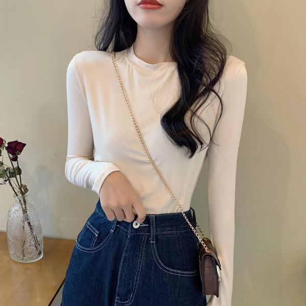 m5iis autumn 2020 t-shirt basic coat t-shirt n3m6h styleversatilesolid colorshort bottoming and long sleeve new for women top, White
m5iis autumn 2020 t-shirt basic coat t-shirt n3m6h styleversatilesolid colorshort bottoming and long sleeve new for women top, White