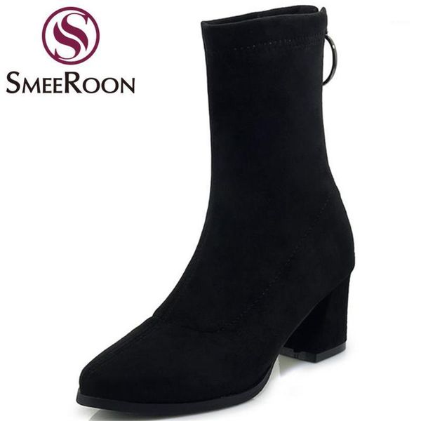 smeeroon 2020 fashion zipper ankle boots for women comfortable med heels boots leisure warm winter elegant shoes woman1, Black
smeeroon 2020 fashion zipper ankle boots for women comfortable med heels boots leisure warm winter elegant shoes woman1, Black