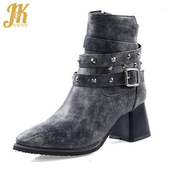 jk motorcycle boots women high heels ankle booties ladies pointed toe shoes female rivet shoes studded winter size 481, Black
jk motorcycle boots women high heels ankle booties ladies pointed toe shoes female rivet shoes studded winter size 481, Black