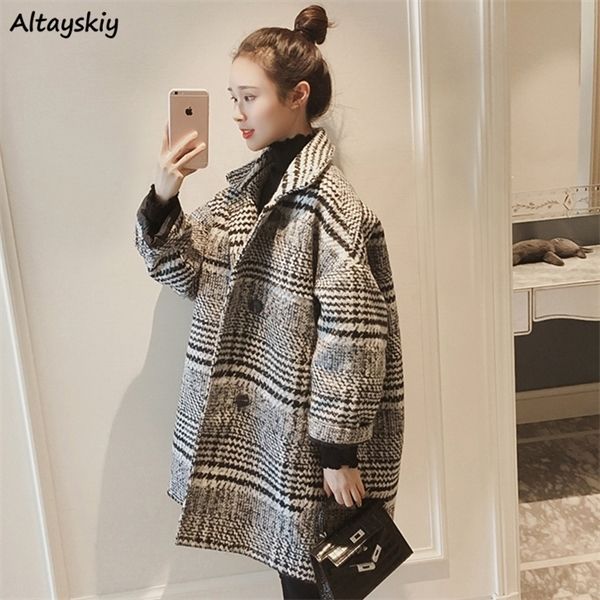 woolen coat women winter classic plaid mid-long outwear womens pockets chic loose 2xl harajuku korean style all-match elegantx1020, Black
woolen coat women winter classic plaid mid-long outwear womens pockets chic loose 2xl harajuku korean style all-match elegantx1020, Black