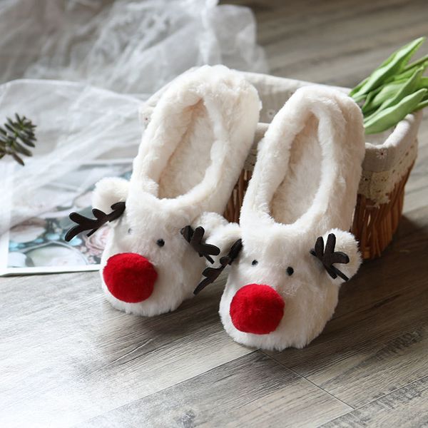 millffy lovely red big nose elk slipper animal woman home soft shoes lovely lady girl winter gift slippers x1020, Black 
millffy lovely red big nose elk slipper animal woman home soft shoes lovely lady girl winter gift slippers x1020, Black