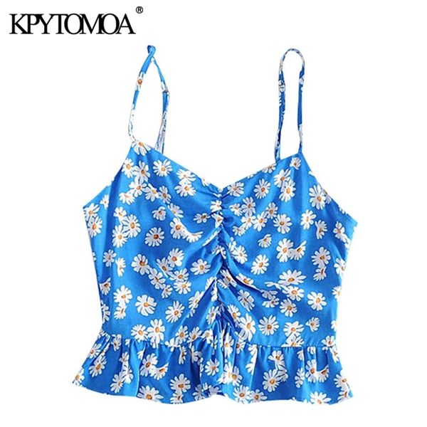 kpytomoa women fashion floral print ruffled cropped blouses vintage backless side zipper thin straps female shirts chic y200824, White
kpytomoa women fashion floral print ruffled cropped blouses vintage backless side zipper thin straps female shirts chic y200824, White
