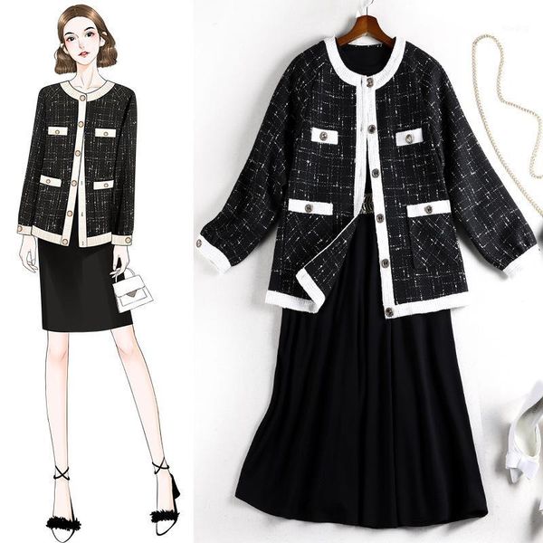 4xl 5xl plus size spring autumn women tweed coats 2020 female casual single breasted black jacket jc851, Black;brown
4xl 5xl plus size spring autumn women tweed coats 2020 female casual single breasted black jacket jc851, Black;brown