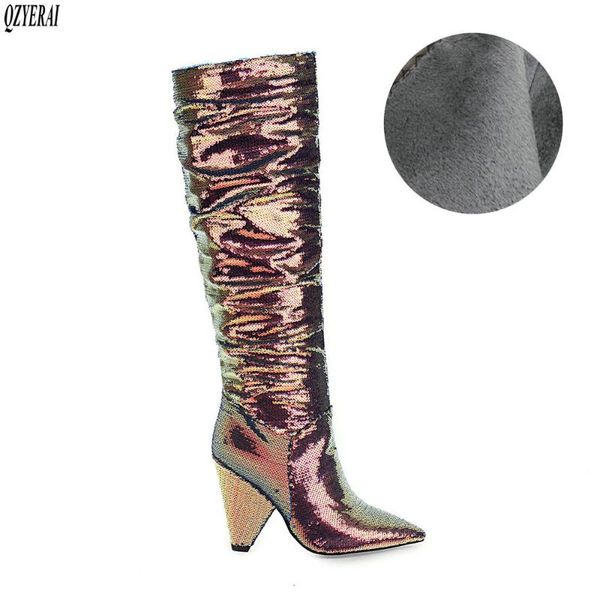boots the arrival winter women shoes knee-high fur fashion flash female warm snow size 34-48, Black
boots the arrival winter women shoes knee-high fur fashion flash female warm snow size 34-48, Black