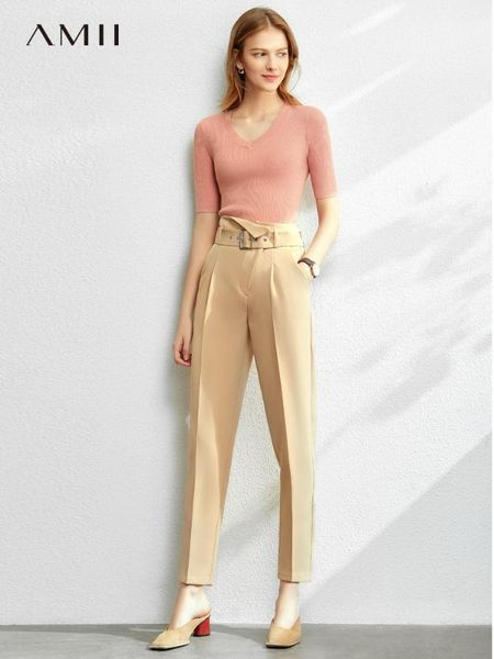 women's pants & capris amii minimalist straight trousers autumn women casual solid slim fit pockets female ankle-length 120210011, Black;white
women's pants & capris amii minimalist straight trousers autumn women casual solid slim fit pockets female ankle-length 120210011, Black;white