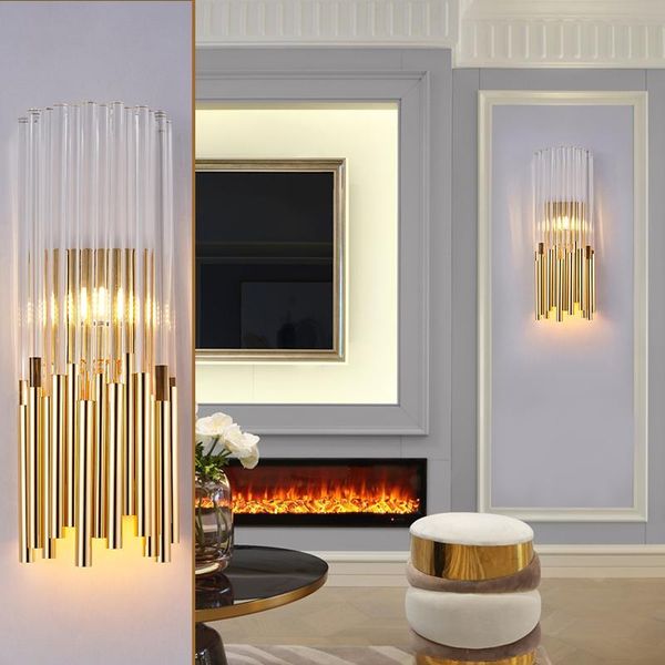 postmodern minimalist wall lamp creative crystal rod light luxury golden lamp living room villa nordic bedroom bedside
postmodern minimalist wall lamp creative crystal rod light luxury golden lamp living room villa nordic bedroom bedside