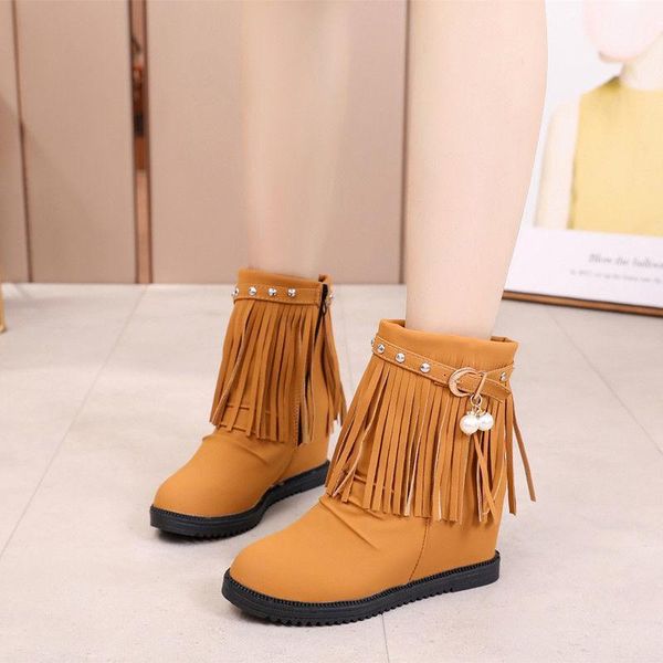 boots 2021 style for autumn and winter l shoes sanding belt buckle head elevator semi-high heeled tassel1, Black
boots 2021 style for autumn and winter l shoes sanding belt buckle head elevator semi-high heeled tassel1, Black
