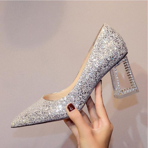 dress shoes women bling sequins crystal decor lucency chunky heels wedding pumps silver glitter ladies bridal single, Black
dress shoes women bling sequins crystal decor lucency chunky heels wedding pumps silver glitter ladies bridal single, Black