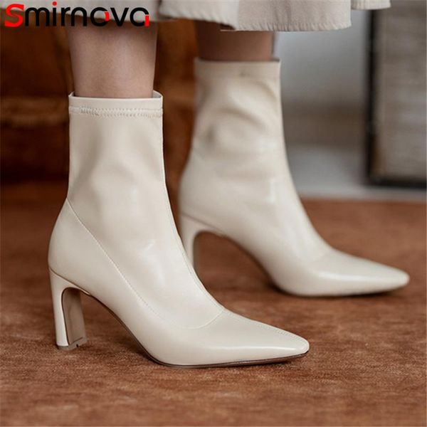 smirnova 2020 stretch boots woman high heels pointed toe solid color autumn winter dress party shoes women ankle boots, Black
smirnova 2020 stretch boots woman high heels pointed toe solid color autumn winter dress party shoes women ankle boots, Black