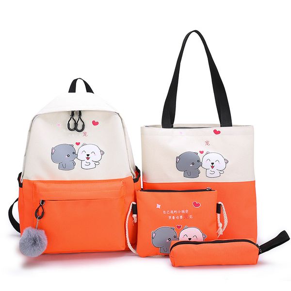 fashion womens canvas reticule backpack 4-piece ins korean style fashion womens bag m180182
fashion womens canvas reticule backpack 4-piece ins korean style fashion womens bag m180182