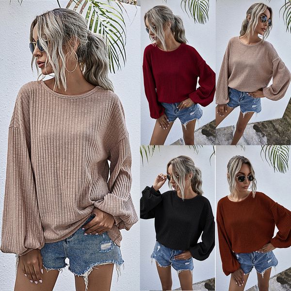 women's sweaters fashion women sweater pullover autumn lantern long sleeve solid color knitwear streetwear loose jumper, White;black
women's sweaters fashion women sweater pullover autumn lantern long sleeve solid color knitwear streetwear loose jumper, White;black