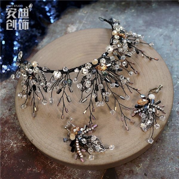 kdiamond black crown cool inlaid and noble headdress bride hair decoration creative studio show wedding accessories m, Silver
kdiamond black crown cool inlaid and noble headdress bride hair decoration creative studio show wedding accessories m, Silver