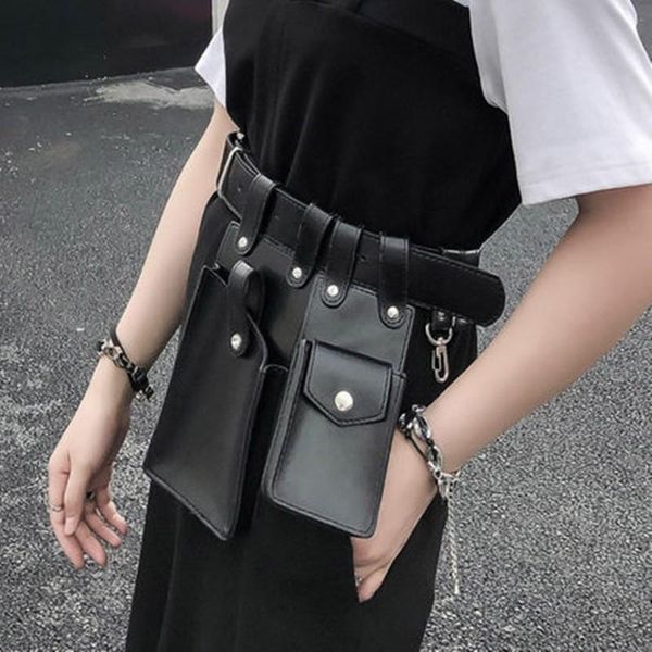 new fashion phone bag package woman packet cummerbund punk street pu leather belt pocket, Black;brown 
new fashion phone bag package woman packet cummerbund punk street pu leather belt pocket, Black;brown