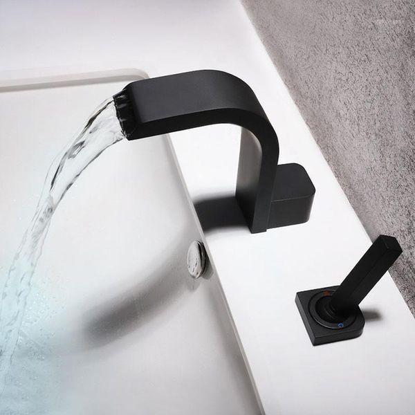 bathroom sink faucets black/white/chrome basin faucet single handle waterfall mixer tap deck mounted double holes tap1
bathroom sink faucets black/white/chrome basin faucet single handle waterfall mixer tap deck mounted double holes tap1