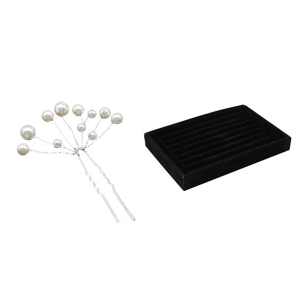 1x velvet ring box jewelry box earrings ring jewelry (black) & 6 pieces women imitation pearl headpiece hair pin, Pink;blue
1x velvet ring box jewelry box earrings ring jewelry (black) & 6 pieces women imitation pearl headpiece hair pin, Pink;blue