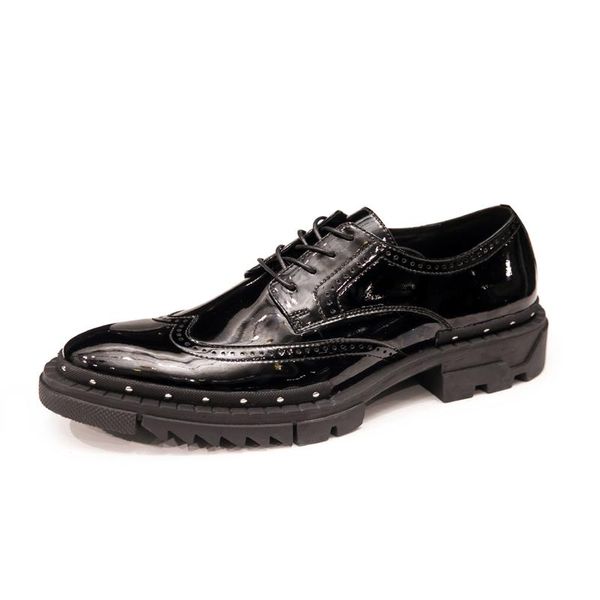 men genuine cow leather dress shoes brogue luxury trainers spring wedding shoes lace-up male business casual brand, Black
men genuine cow leather dress shoes brogue luxury trainers spring wedding shoes lace-up male business casual brand, Black