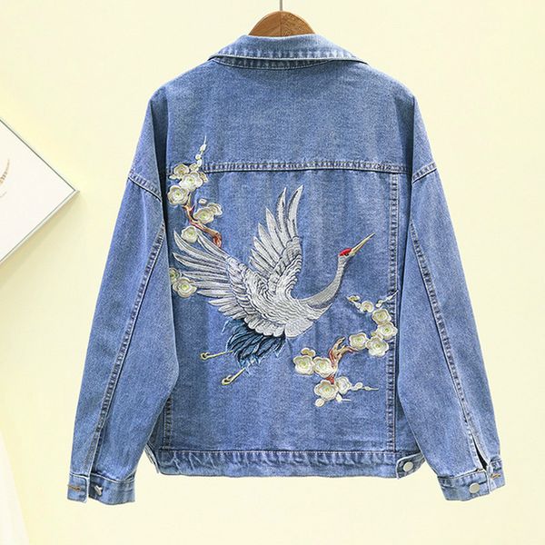 blue chic embroidery denim jackets female spring clothes long black sleeve coat new fall outerwear 0b2r, Black;brown
blue chic embroidery denim jackets female spring clothes long black sleeve coat new fall outerwear 0b2r, Black;brown