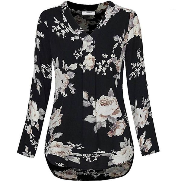 trendy women long sleeve pullover loose t-shirts vintage floral print v-neck floral one pieces1, White
trendy women long sleeve pullover loose t-shirts vintage floral print v-neck floral one pieces1, White