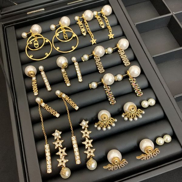 luxury tassel pearl ear studs celebrity female d letter brass18k gold plated star high-quality women chain earrings, Golden;silver
luxury tassel pearl ear studs celebrity female d letter brass18k gold plated star high-quality women chain earrings, Golden;silver
