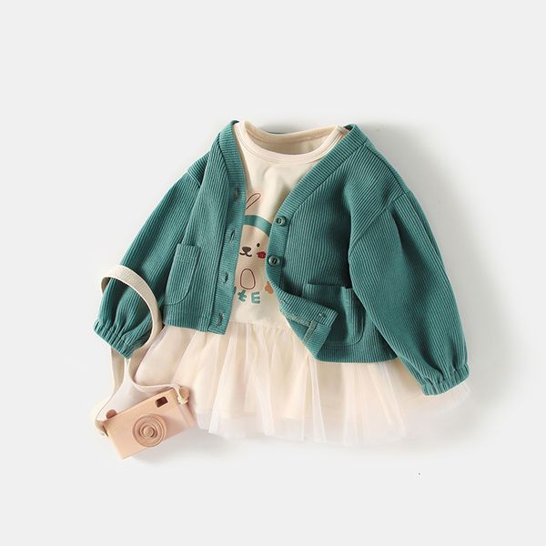 2021 new 1-5y baby girls clothes set spring green coat+beige ball gown for kids clothing sets i9bp, White
2021 new 1-5y baby girls clothes set spring green coat+beige ball gown for kids clothing sets i9bp, White