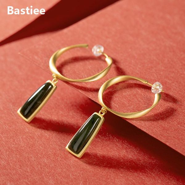 bastiee hoop earings fashion jewelry dangle green jade dangle silver earrings 925 women jewelry, Golden;silver
bastiee hoop earings fashion jewelry dangle green jade dangle silver earrings 925 women jewelry, Golden;silver